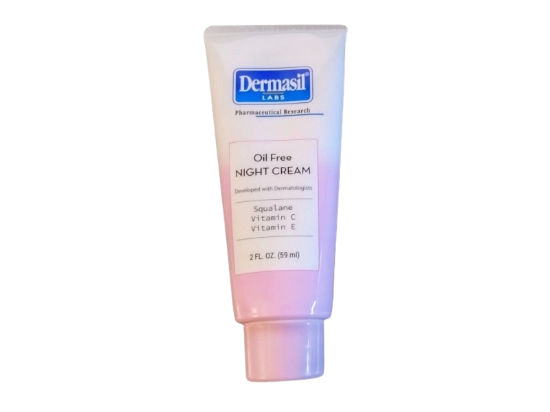 Dermasil Labs Oil Free Night Cream, Squalane, Vitamin C & Vitamin E, 2 fl oz/59 mL