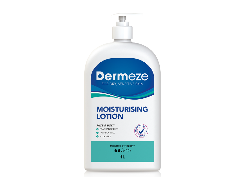 Dermeze Face & Body Moisturizing Lotion, 1 L