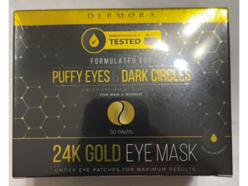 Dermora 24k Gold Eye Mask, 30 Pairs