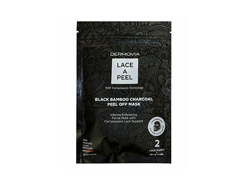 Dermovia Lace A Peel Black Bamboo Charcoal Peel Off Mask, 2 ct