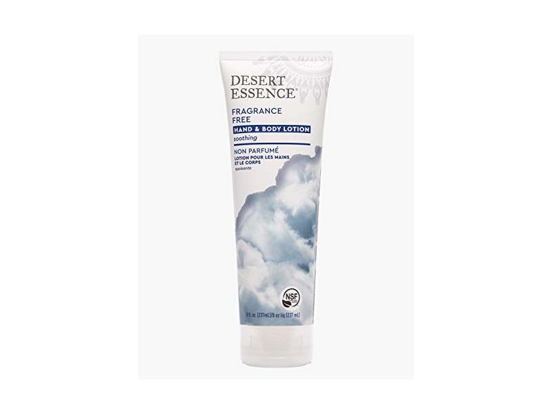 Desert Essence Hand & Body Lotion, Fragrance Free, 8 oz/237 mL