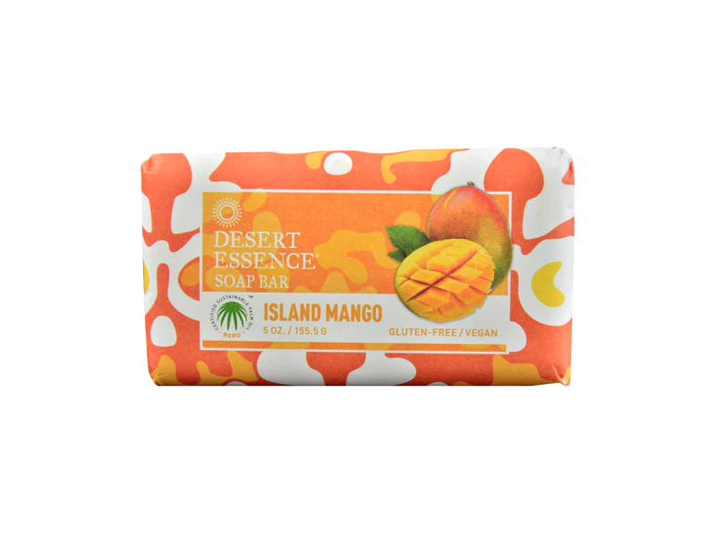 Desert Essence Soap Bar, Island Mango, 5 oz/142 g