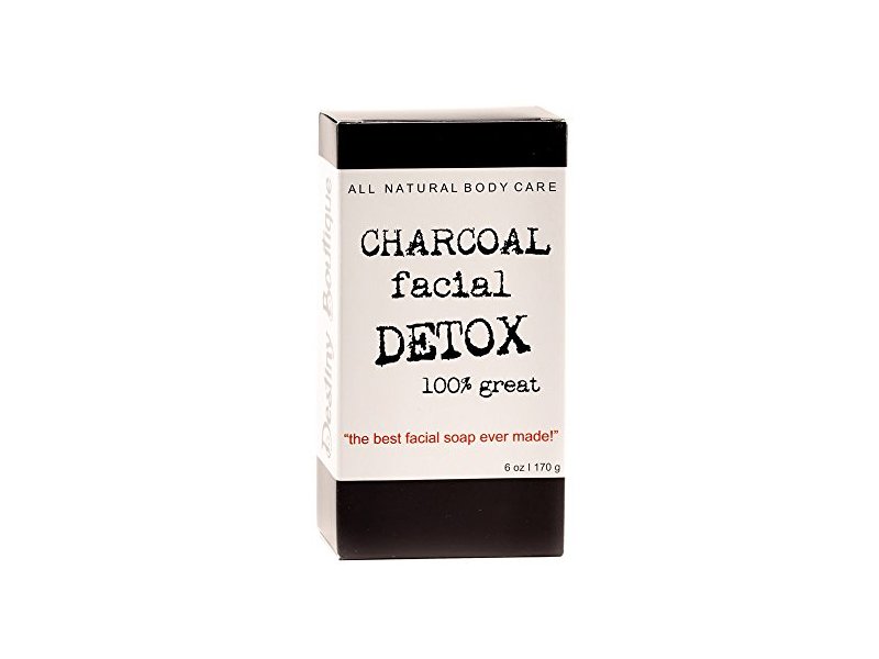 Destiny Boutique Charcoal Facial DETOX Bar Soap, 6 oz