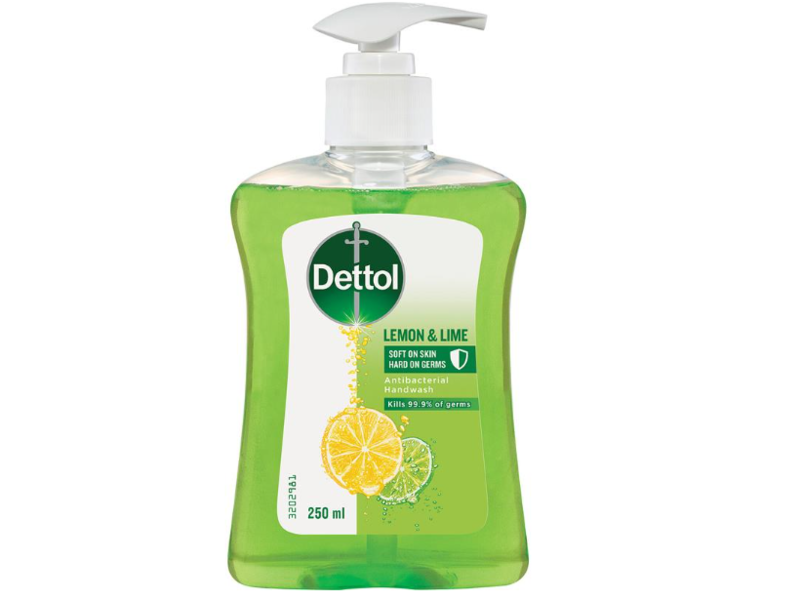 Dettol Antibacterial Hand Wash, Lemon & Lime, 250 mL