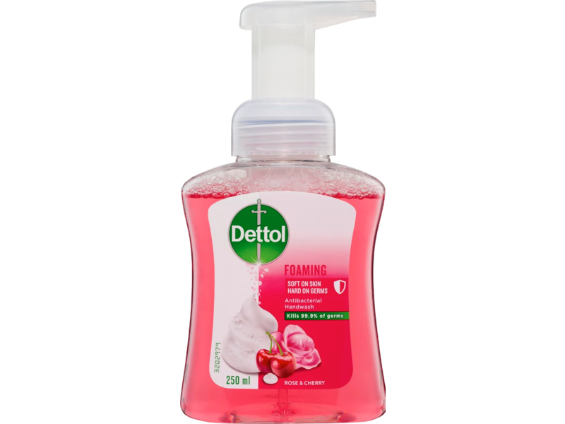 Dettol Foaming Antibacterial Hand Wash, Rose & Cherry, 250 mL, Pack Of 6