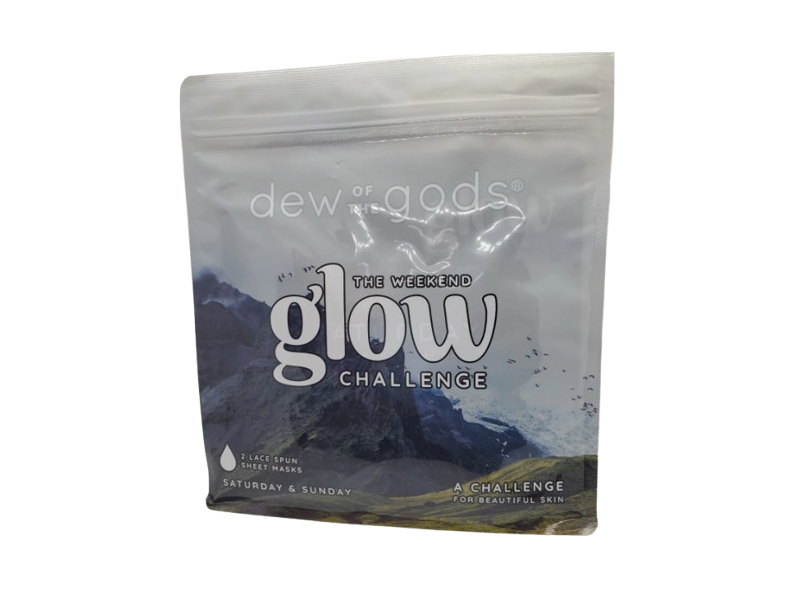 Dew of the Gods The Weekend Glow Challenge Sheet Mask, Saturday & Sunday, 2 Count