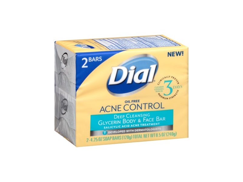 Dial Acne Control Deep Cleansing Body & Face Bar, 4.25 oz