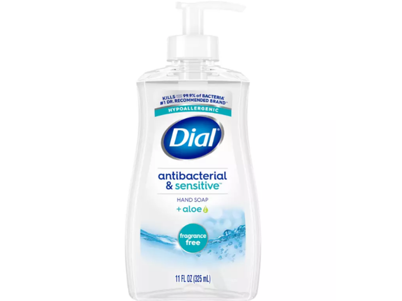 Dial Antibacterial & Sensitive Hand Soap, Aloe, 11 fl oz/325 mL