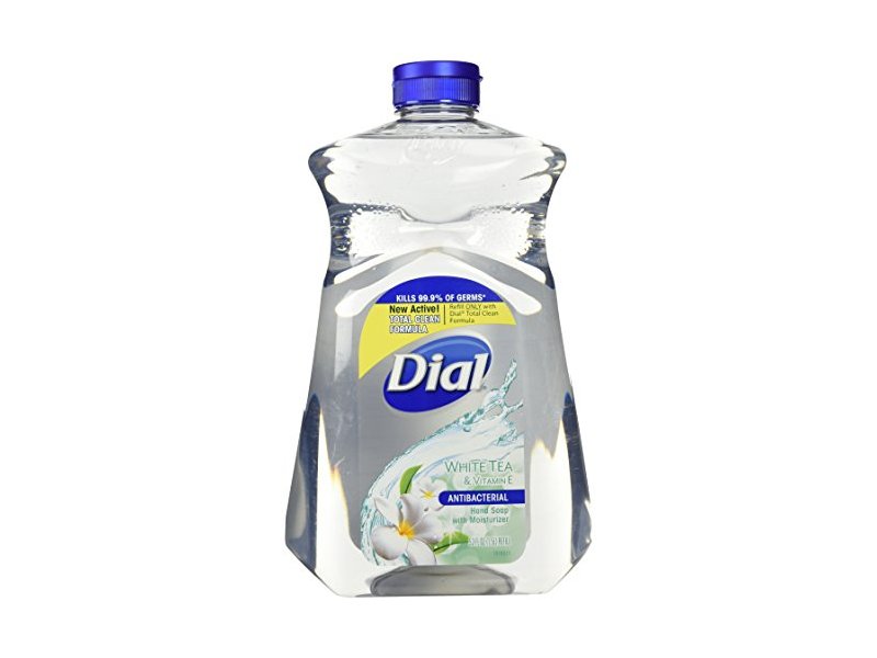 DIAL Antibacterial Vitamin E Hand Soap with Moisturizer Refill, White Tea, 52 oz