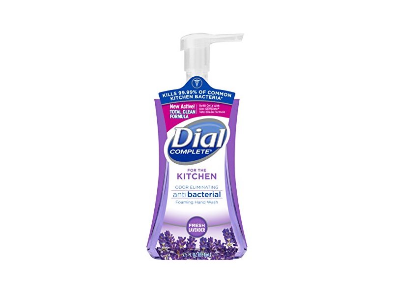 Dial Complete Antibacterial Foaming Kitchen Hand Soap, Fresh Lavender, 7.5 fl oz