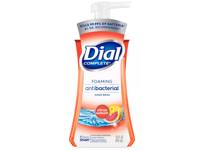 Dial Complete Foaming Antibacterial Hand Wash, Citrus, 10 fl oz/296 mL