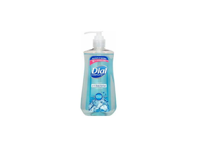 Dial Complete Liquid Antibacterial Hand Soap, Spring Water, 11 fl oz/325 mL, Pack Of 4