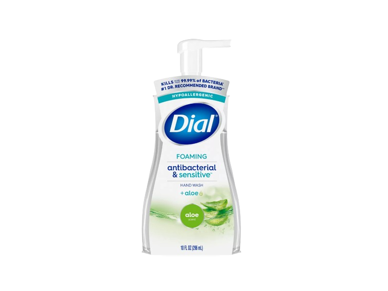 Dial Foaming Antibacterial & Sensitive Hand Wash, + Aloe, 10 fl oz/296 mL