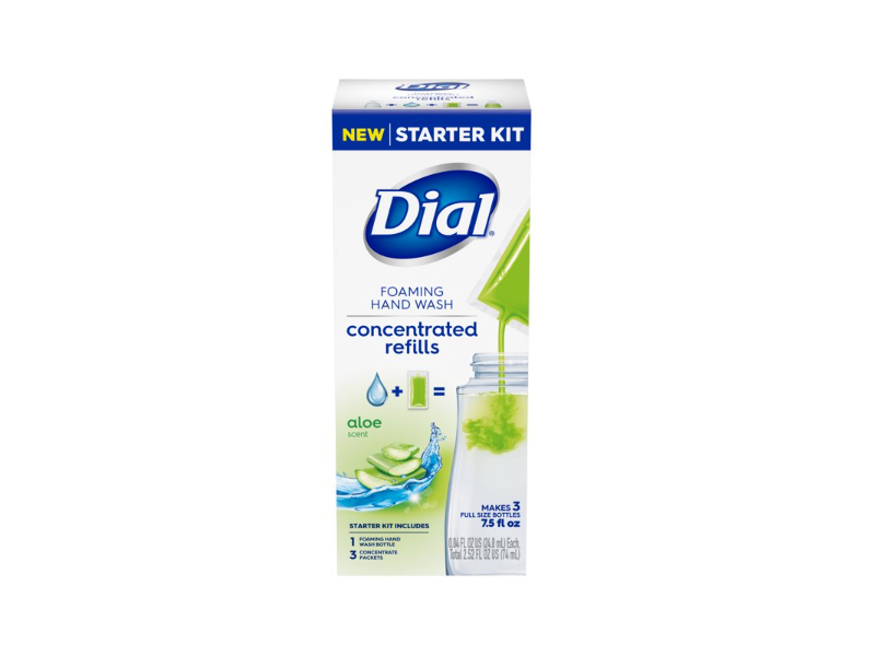 Dial Foaming Hand Wash Concentrated Refills, Aloe Scent, 0.84 fl oz/24.8 mL
