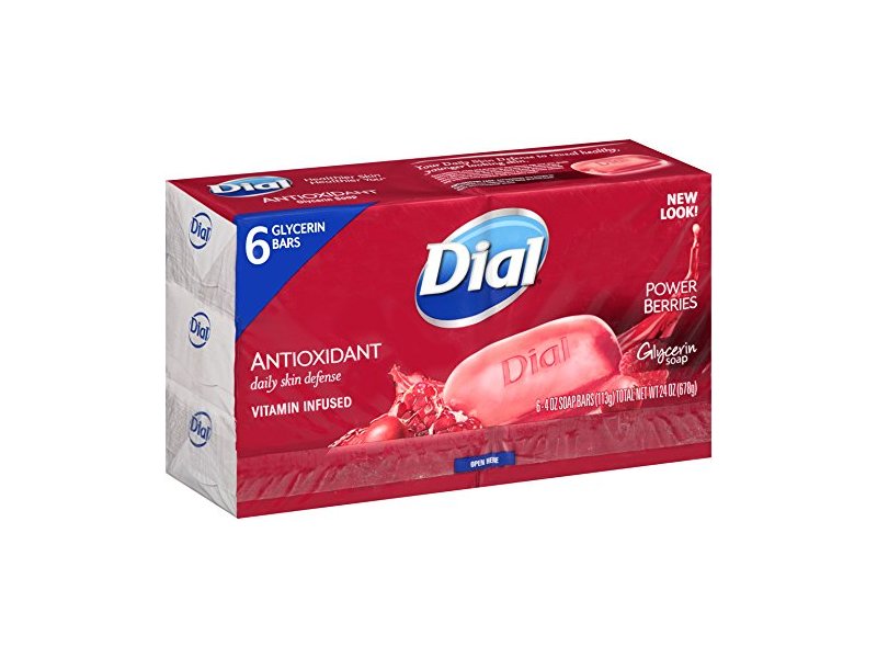 Dial Glycerin Bar Soap, Power Berries, 4 Ounce