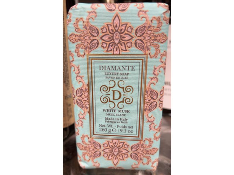 Diamante Luxury Soap, White Musk, 9.1 oz/260 g
