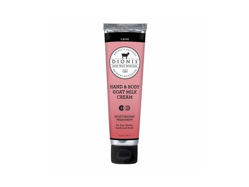 Dionis 2 In 1 Hand & Body Goat Milk Cream, Love, 3.3 oz/93 g