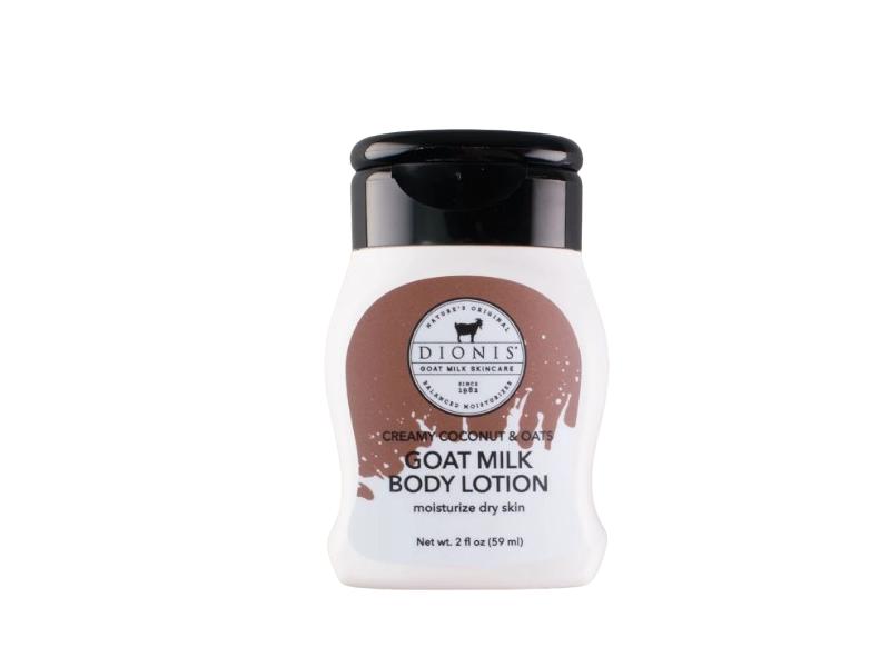 Dionis Goat Milk Body Lotion, Cream Coconut & Oats, 2 fl oz/59 mL