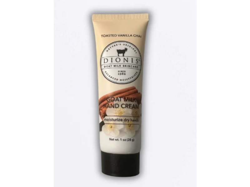 Dionis Goat Milk Hand Cream, Toasted Vanilla Chai, 1 oz/28 g