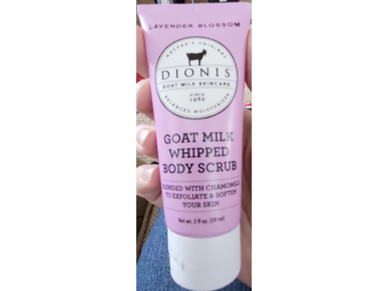 Dionis Goat Milk Whipped Body Scrub, Lavender Blossom, 2 fl oz/59 mL