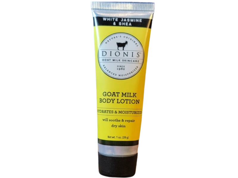 Dionis Hydrates & Moisturizes Goat Milk Body Lotion, White Jasmine & Shea,1 oz/28 g