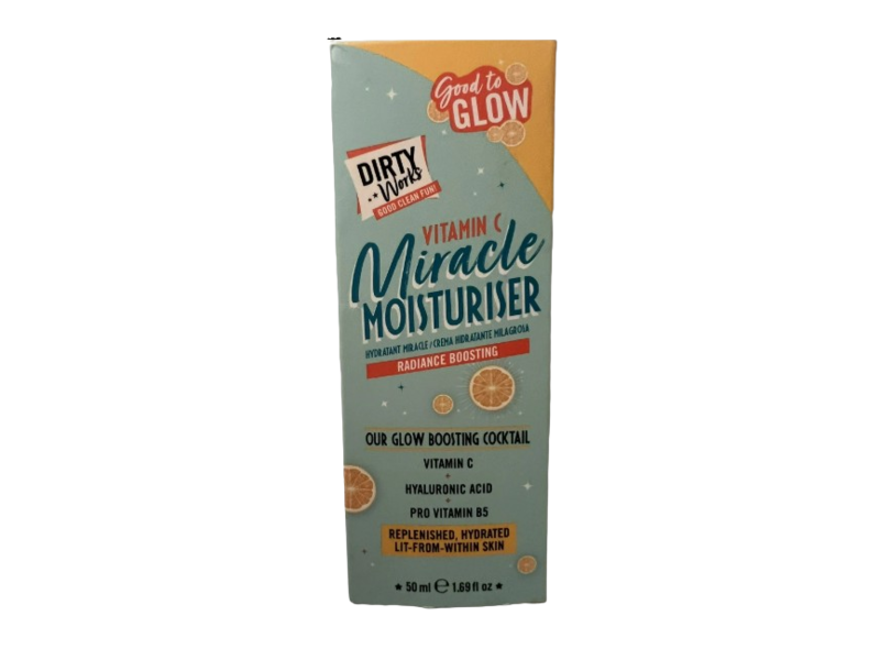 Dirty Works Good To Glow Hydratant Miracle Moisturiser, Vitamin C + Hyaluronic Acid & Pro Vitamin B5, 1.69 fl oz/50 mL