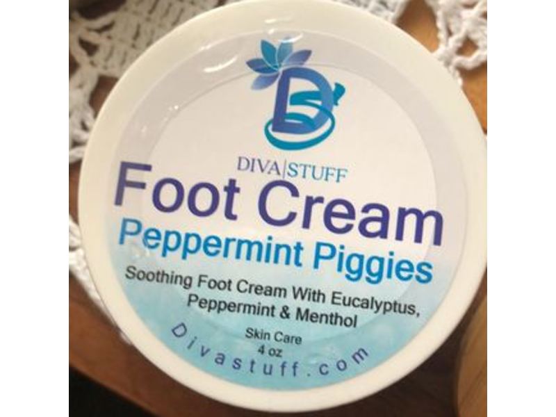 Diva Stuff Foot Cream, Peppermint Piggies, 4 oz