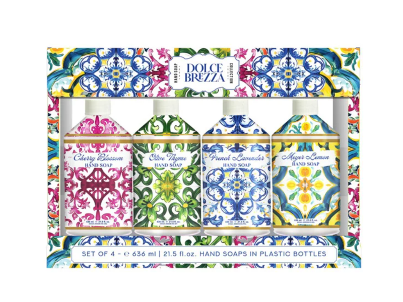 Dolce Brezza Collection Hand Soap, Meyer Lemon + Olive Thyme, Fresh Lavender & Cherry Blossom, 21.5 fl oz/636 mL, 4 Count