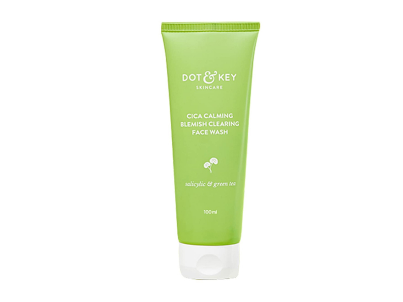 Dot & Key Cica Calming Blemish Clearing Face Wash, Salicylic & Green Tea, 100 mL