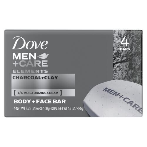 Men+care Elements Charcoal + Clay Body And Face Bar