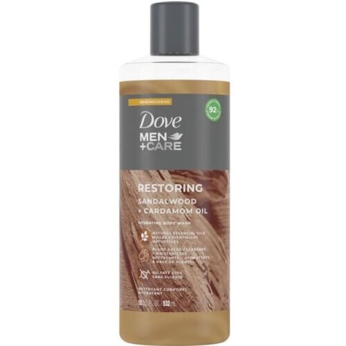 Men+care Restoring Sandalwood + Cardamom Oil Hydrating Body Wash