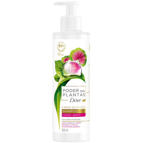 Shampoo Poder Das Plantas Nutrição + Gerânio