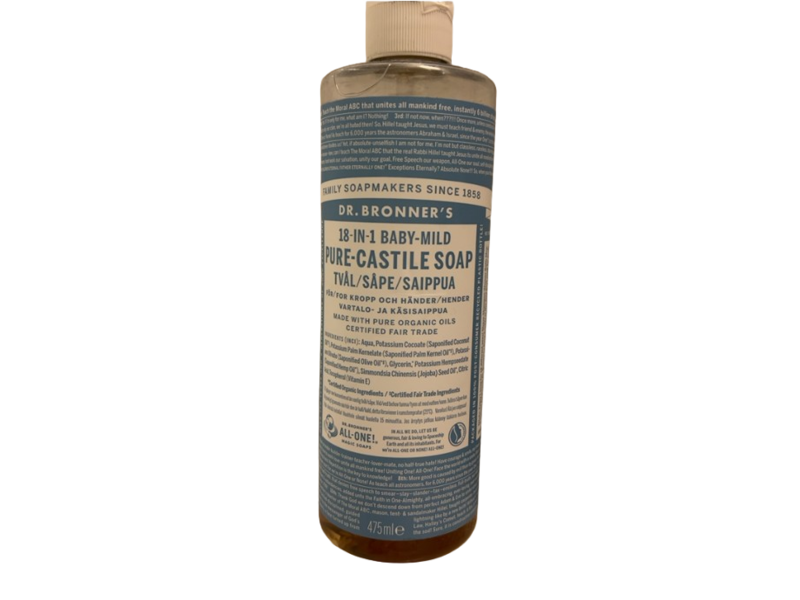 Dr. Bronner's 18-In-1 Baby Mild Pure Castile Soap, 475 mL