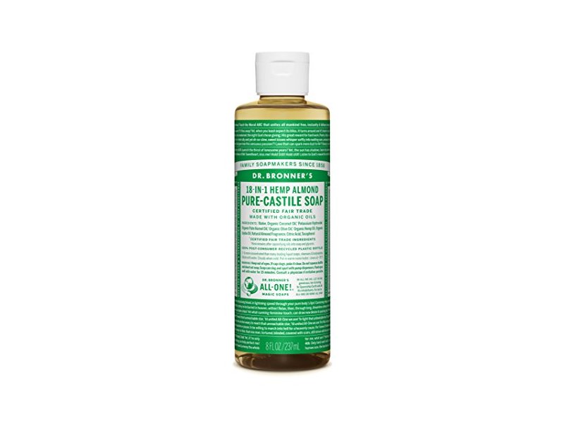 Dr. Bronner's 18-in-1 Hemp Almond Pure Castile, 8 fl oz
