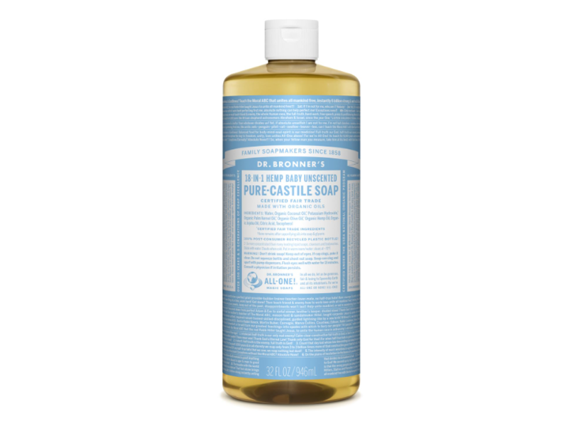 Dr. Bronner's 18-In-1 Hemp Baby Pure-Castile Soap, 32 fl oz/946 mL