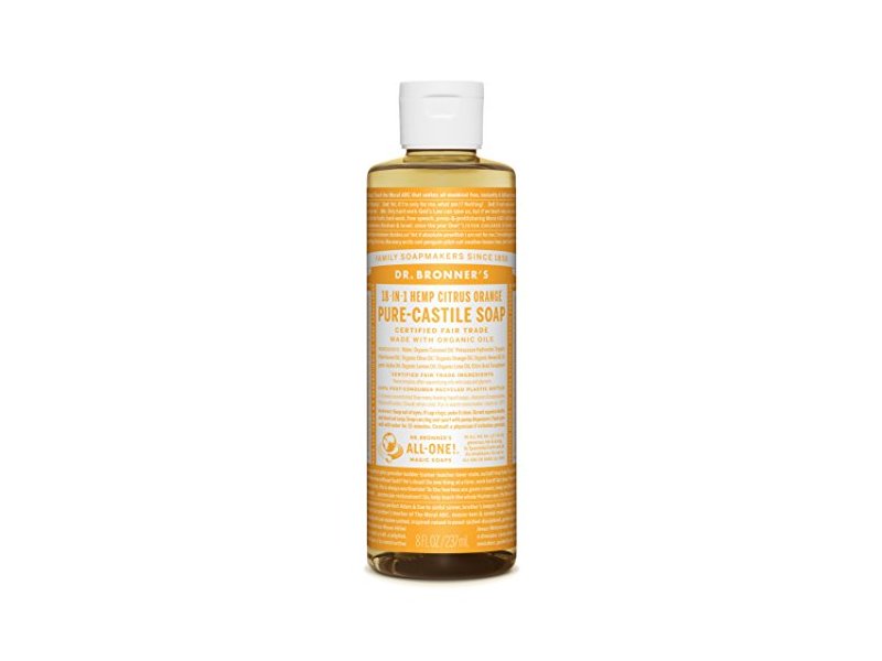 Dr. Bronner's 18-in-1 Hemp Citrus Liquid Soap, 8 fl oz/237 mL