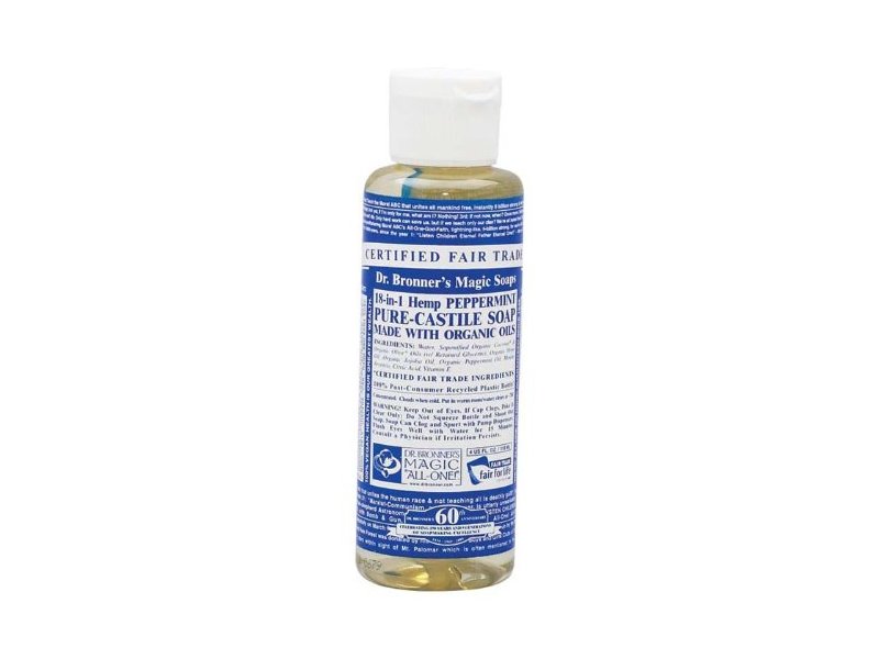 Dr. Bronner's 18-in-1 Hemp Peppermint Pure-Castile Soap, 4 fl oz