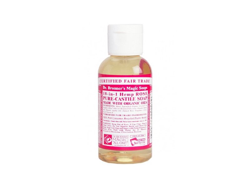 Dr. Bronner's 18-In-1 Hemp Rose Pure Castile Soap, 2 fl oz
