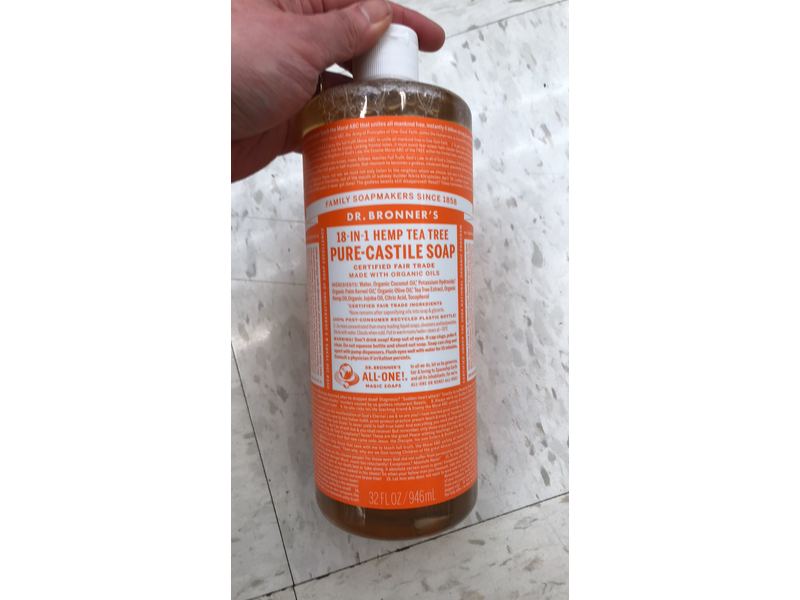 Dr. Bronner's 18-in-1 Hemp Tea Tree Pure-Castile Soap, 32 fl oz