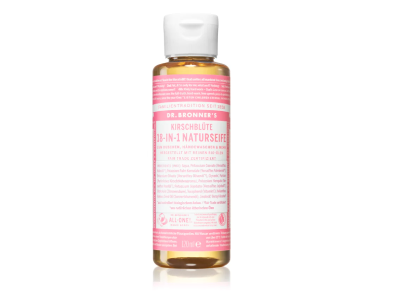 Dr. Bronner's 18-In-1 Liquid Soap, Cherry Blossom, 120 mL