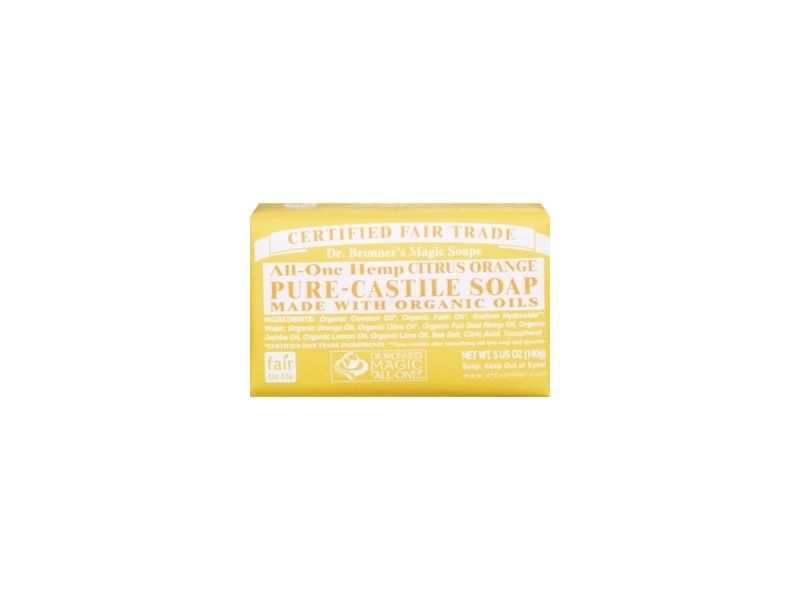 Dr. Bronner's Magic Soaps Citrus Orange Pure-Castile Bar Soap