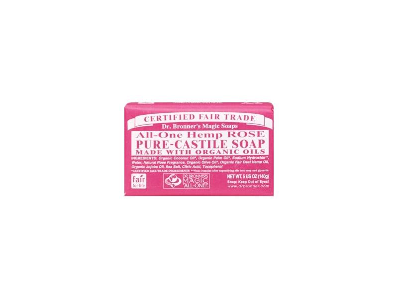 Dr. Bronner's Magic Soaps Hemp Rose Pure-Castile Bar Soap