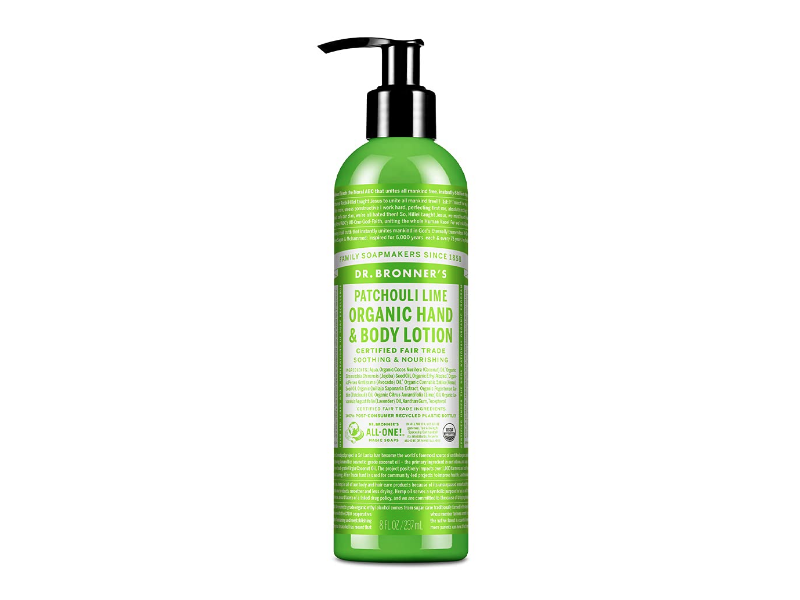 Dr Bronner's Organic Hand & Body Lotion, Patchouli Lime, 8 fl oz/237 mL
