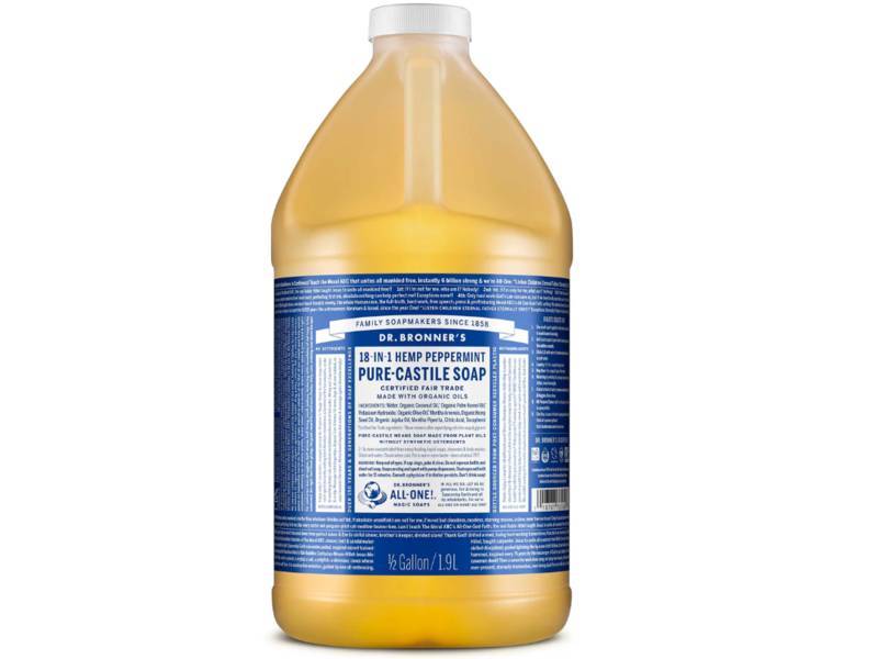 Dr Bronner's Pure-Castile Soap, Hemp Peppermint, 1.9 L