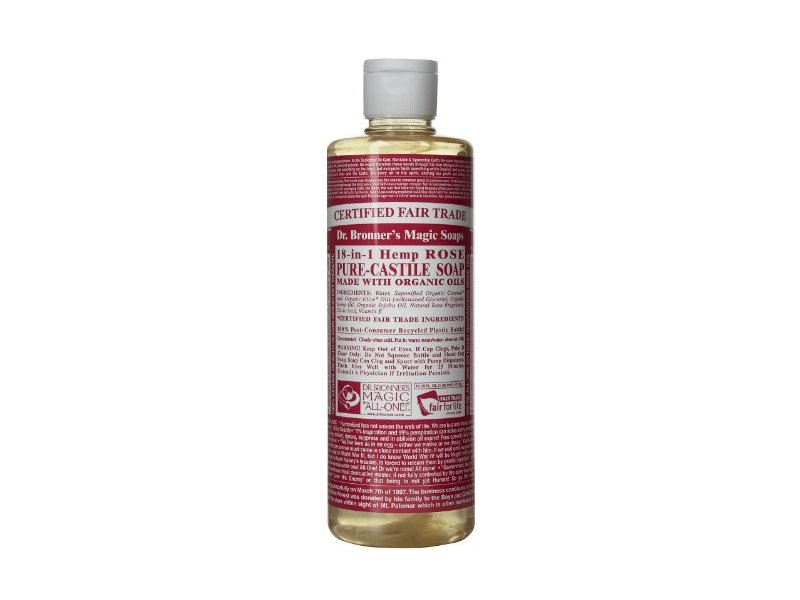 Dr Bronner Soap Liquid, Rose, 16 fl oz
