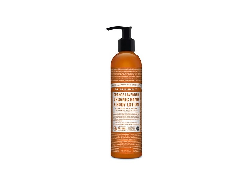 Dr Bronners Organic Lotion, Orange Lavender, 8 Ounce