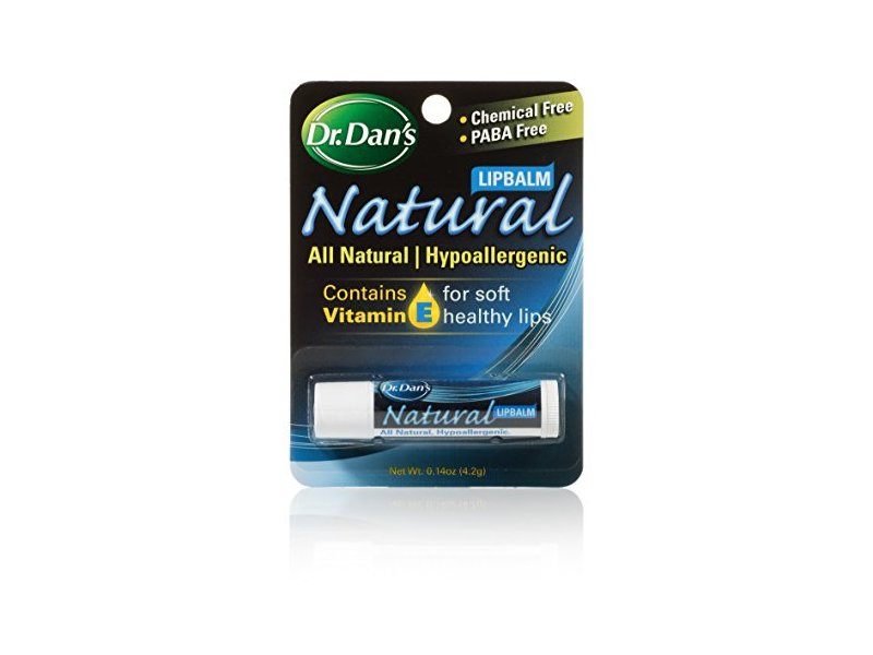 Dr. Dan's All Natural Formula Lip Balm, .15 oz tube (Pack of 3)
