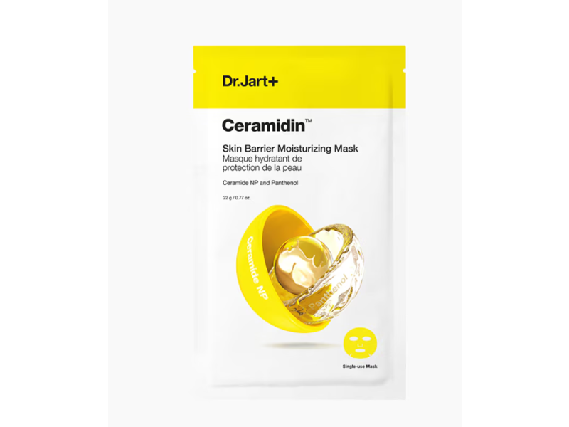 Dr. Jart+ Ceramidin Skin Barrier Moisturizing Mask, Ceremide NP & Panthenol, 0.77 oz/22 g, 1 Count