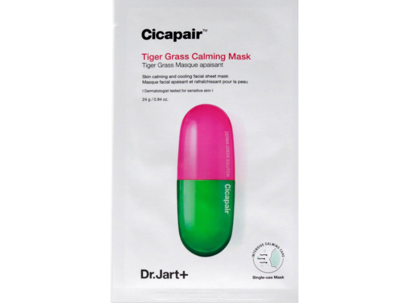 Dr. Jart+ Cicapair Tiger Grass Calming Mask, 0.84 oz /24 g, 5 Count