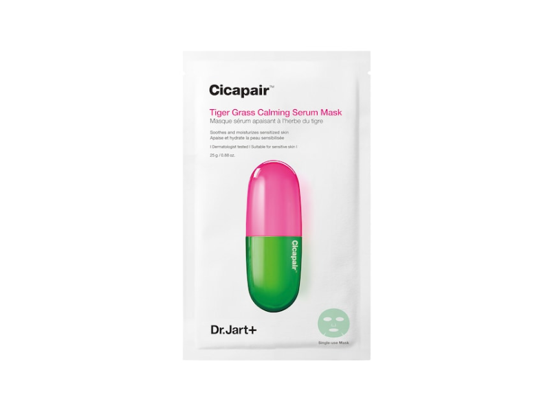 Dr. Jart+ Cicapair Tiger Grass Calming Serum Mask, 0.88 oz/25 g, Pack Of 5